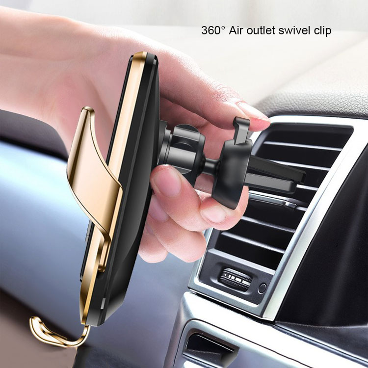 3 In 1 Fast Qi Magnetic 10W R2 Automatic Clamping Phone Holder Smart Sensor Cellphone Wireless Car Charger. 