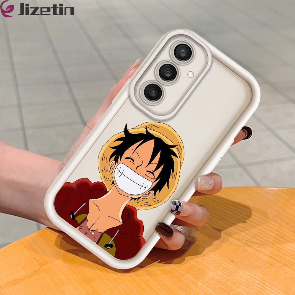 Jizetin for Samsung S23 FE 5G Back Cover Silly Luffy Ladder Camera Soft Rubber Mobile Phone Case