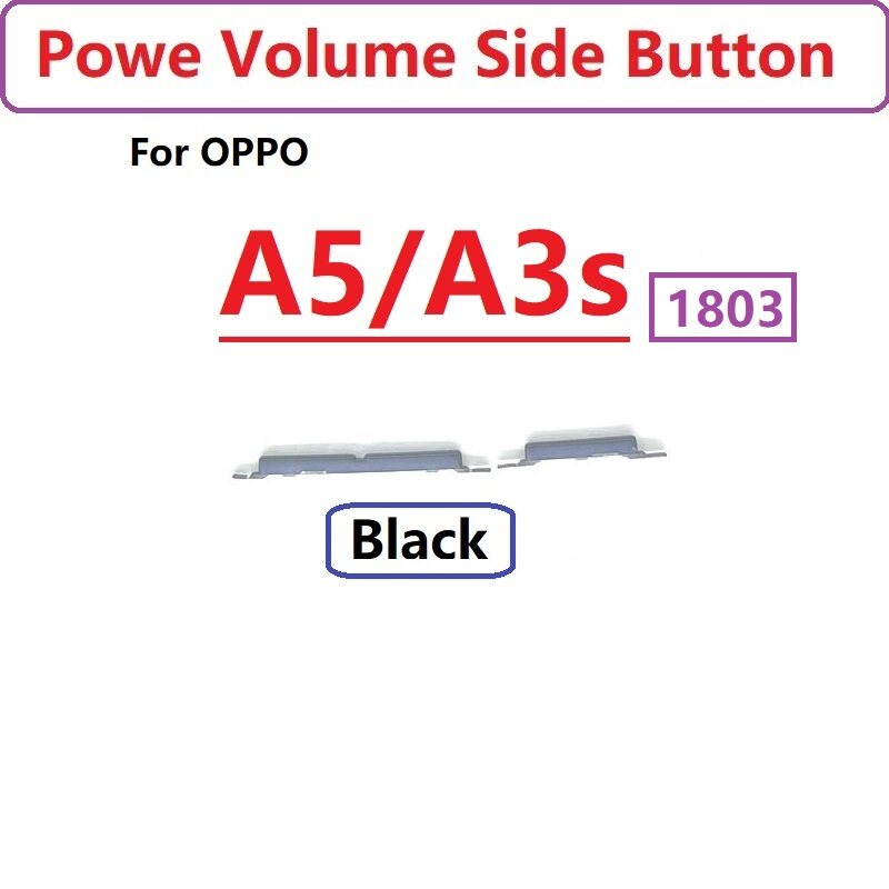 Power Volume Button Out Side Key For Oppo A3s/ A5 (AX5) (Not A5 2020)/A5s External Volume Button + Power ON OFF. 