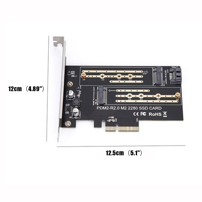 Pcie To M2/M.2 Adapter M.2 Ngff To Desktop Pcie X4 X8 X16 Nvme Sata Dual Ssd Pci. 