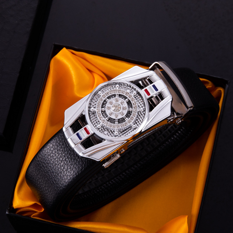 The new Internet celebrity comes to run the belt men's rotating sports car casual business hundred with automatic buckle