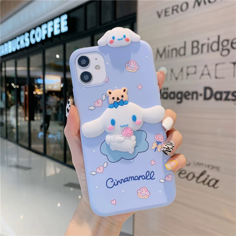 【Healer DingD】 Sanrio Cartoon Doll Cinnamoroll My Melody Cell Phone Case For IPhone 12 12Pro 12ProMax 11 Pro Max X XS XR 8 7 Plus Soft Covers. 