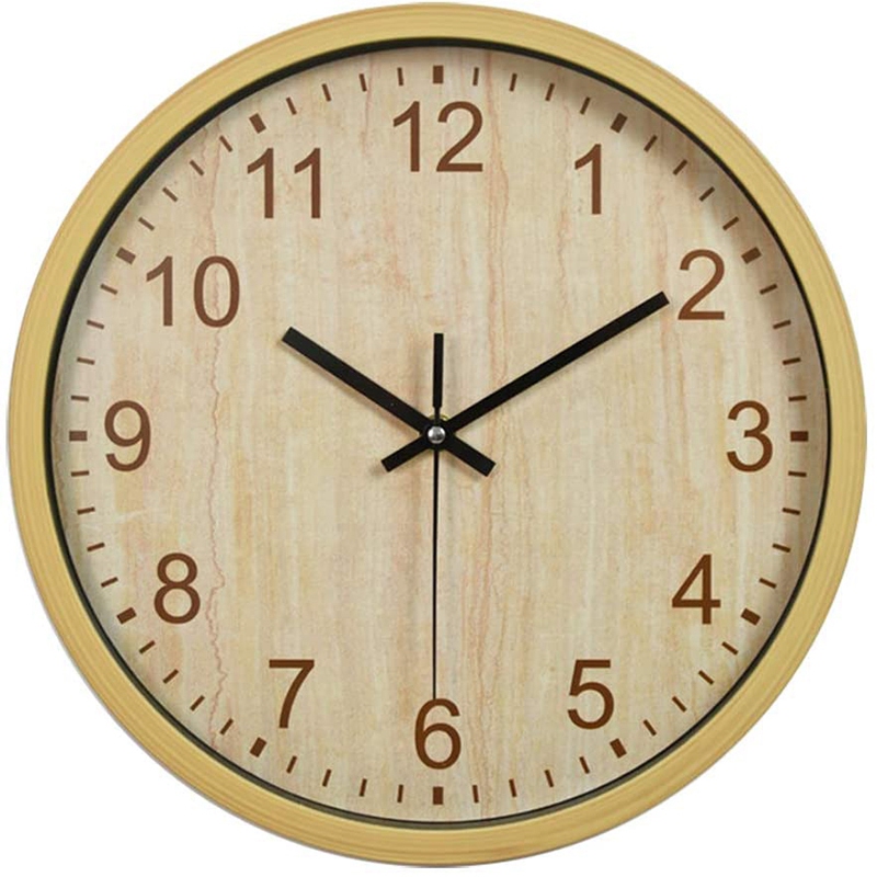 Wall Clock Silent Non Ticking Quality Quartz, Round Easy To Read,style