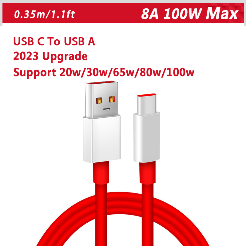 Original Oneplus Cable Usb Type C 100w 80w 65w Supervooc Charging Tipo C Warp Charge Cabel One Plus 12 11 11R 10T Nord 3 Ace 3. 