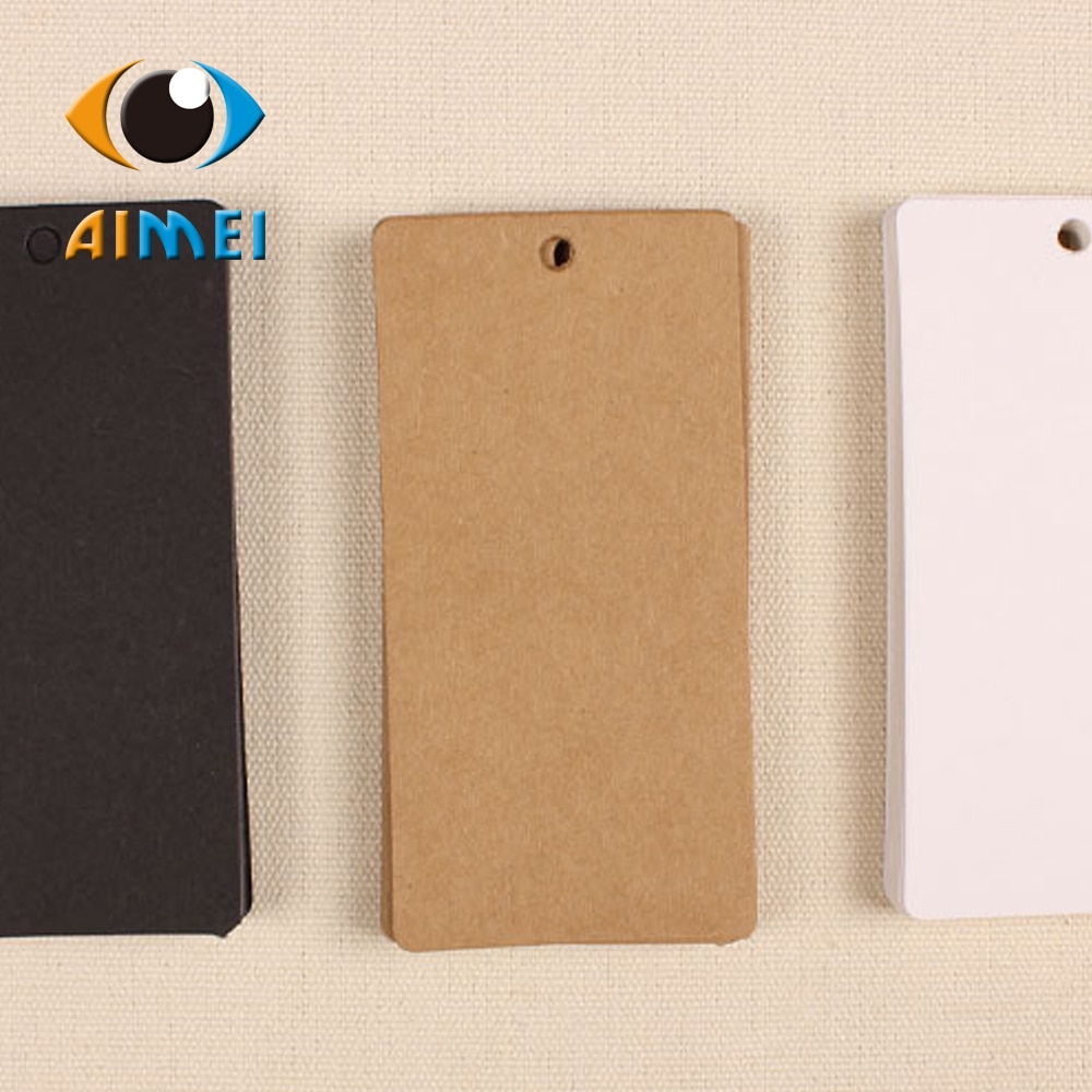5X10Cm Kraft Paper Swing Tags Name Rectangle Paper Label For Clothing Hang Tags For Gift Regards Blank Tag Id Card Price Lists. 