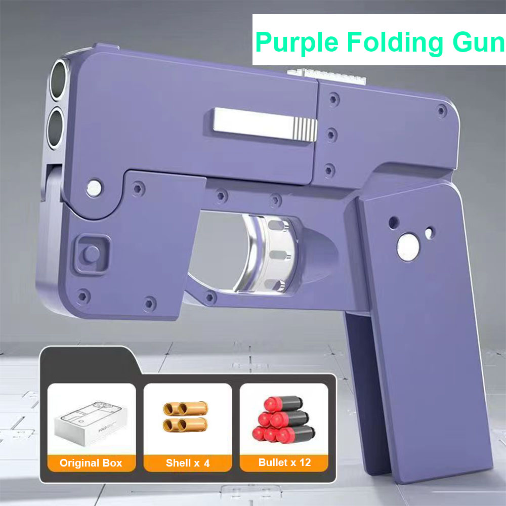 Shell Ejecting Black Toy For Adults Boys Folding iPhone Gun That Look Real Folding Mobile Phone Dropshipping. 