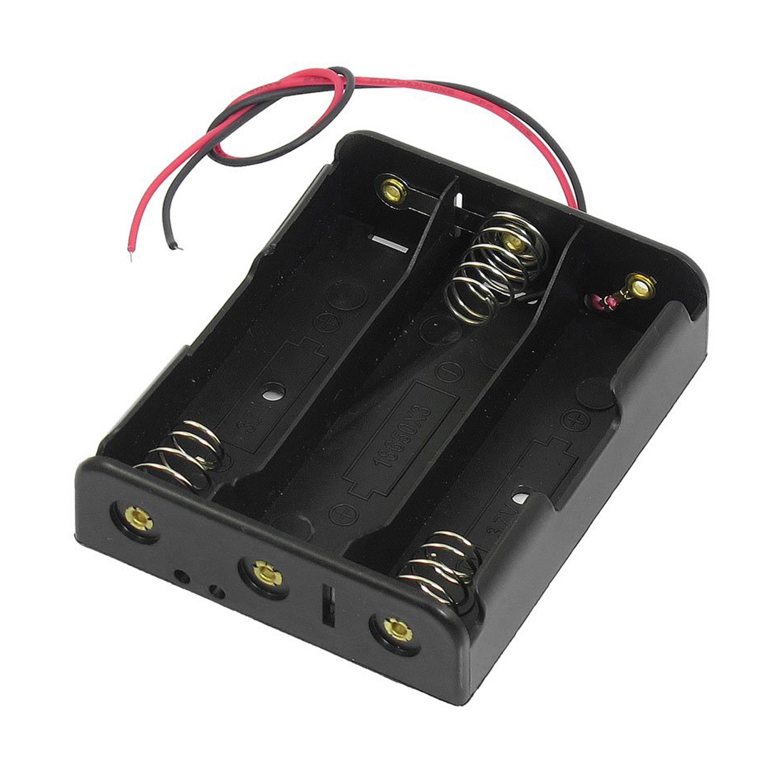 Series 3.7V Flat Tip Battery Holder Case for 3 x 18650 Batteries & 3.7V 2X 18650 Battery Holder Connector Storage Case. 