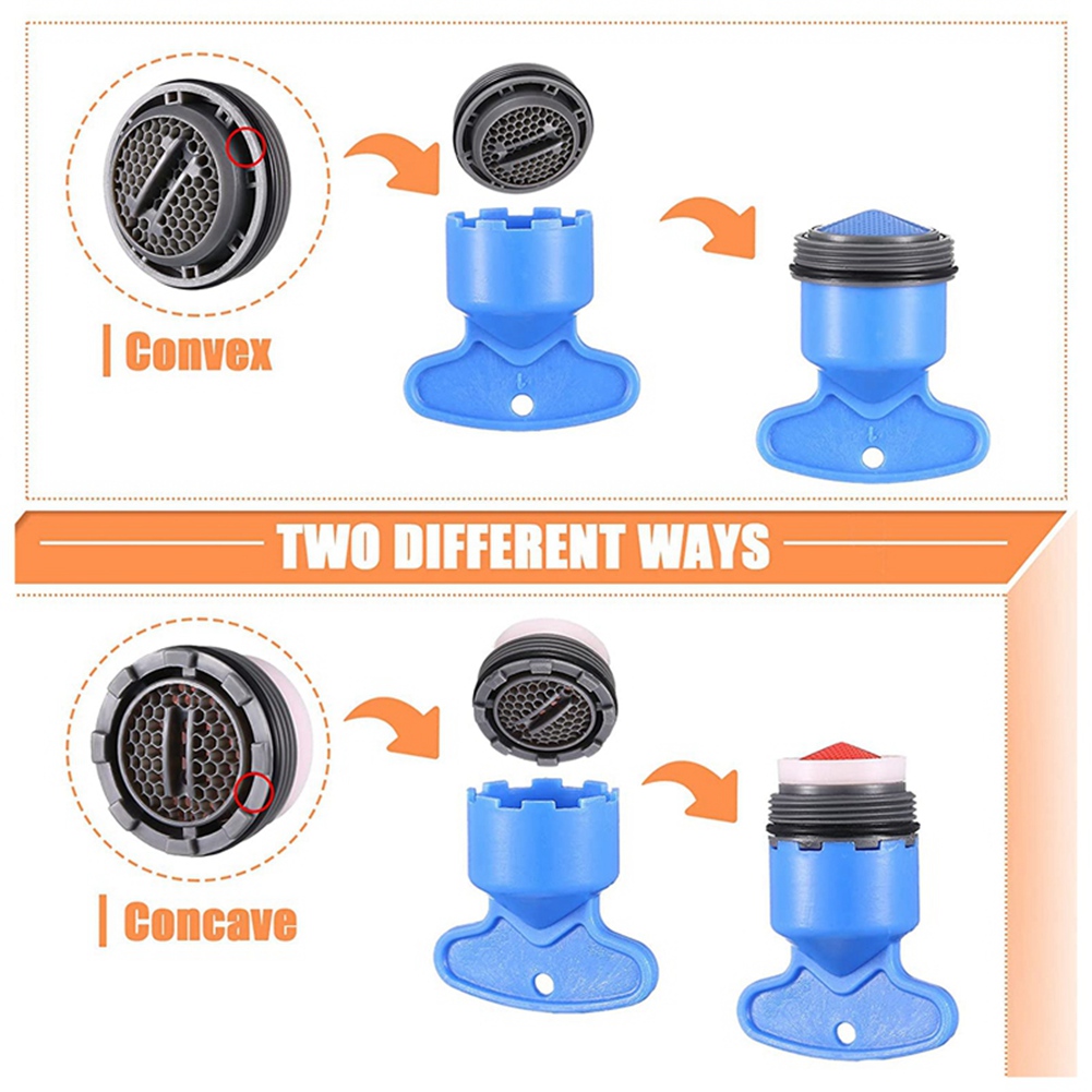 16 Pieces Faucet Aerator Cache Faucet Aerator and 5 Pieces Cache Faucet Aerator Key Removal Wrenches for Cache Aerators. 