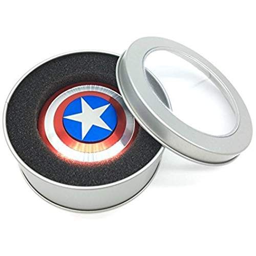 New Canvas Captain America Shield Metal Stress Reducer Tri-Spinner Fidget - Random Color/Model. 