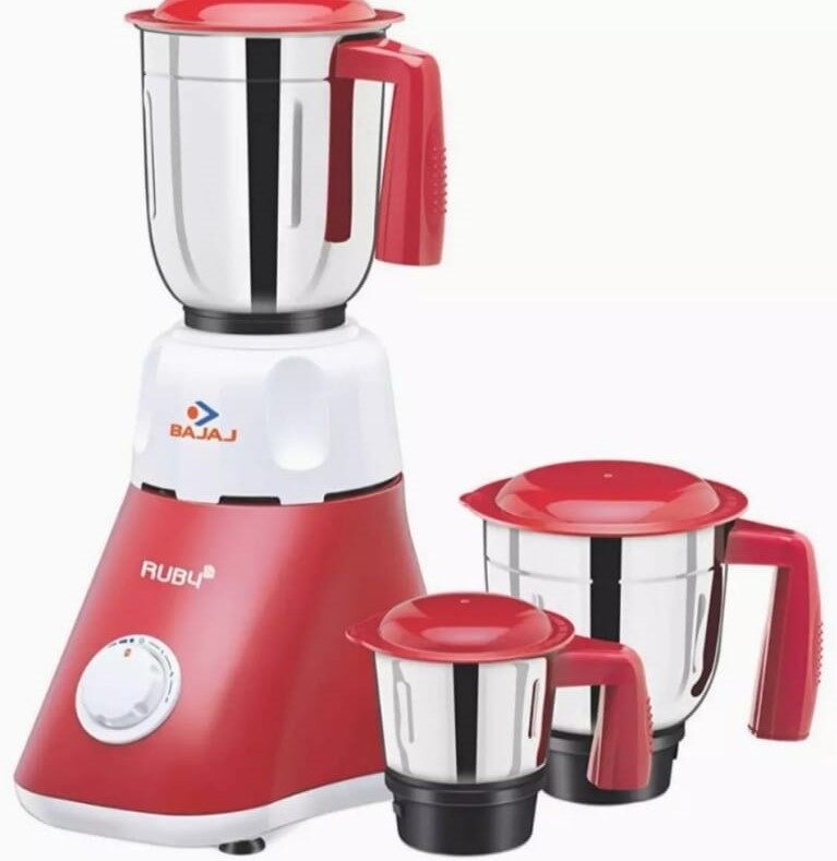 bajaj pluto 500 watt 3 jar mixer grinder