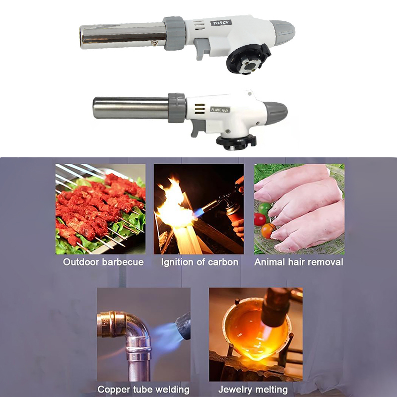Card Type Gas Cylinder Flamethrower Nozzle Welding Gas Burner Flame Gas Torch Flame Gun Soldering Butane AutoIgnition Gas-Burner Gonghpng. 