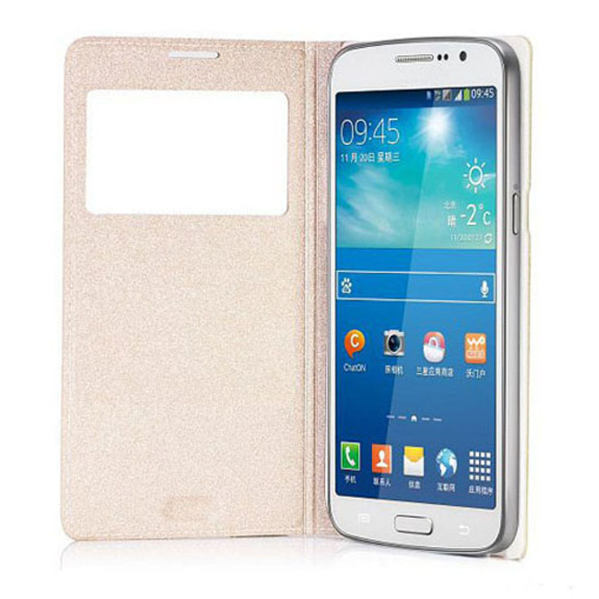 Leather Flip Cover Smart View Case For Samsung Galaxy S4 S 4 Mini GT I9190 I9195 I9192 GT-I9190 GT-I9505 GT-I9500 Phone Case. 