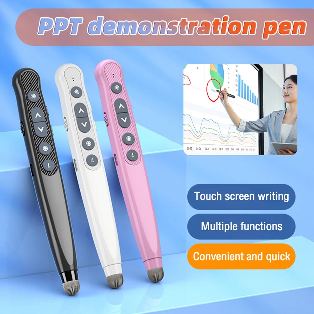 Touch Whiteboard Pen Page Changer Lightweight Long-Distance Lasers Pointer for Office Reproting