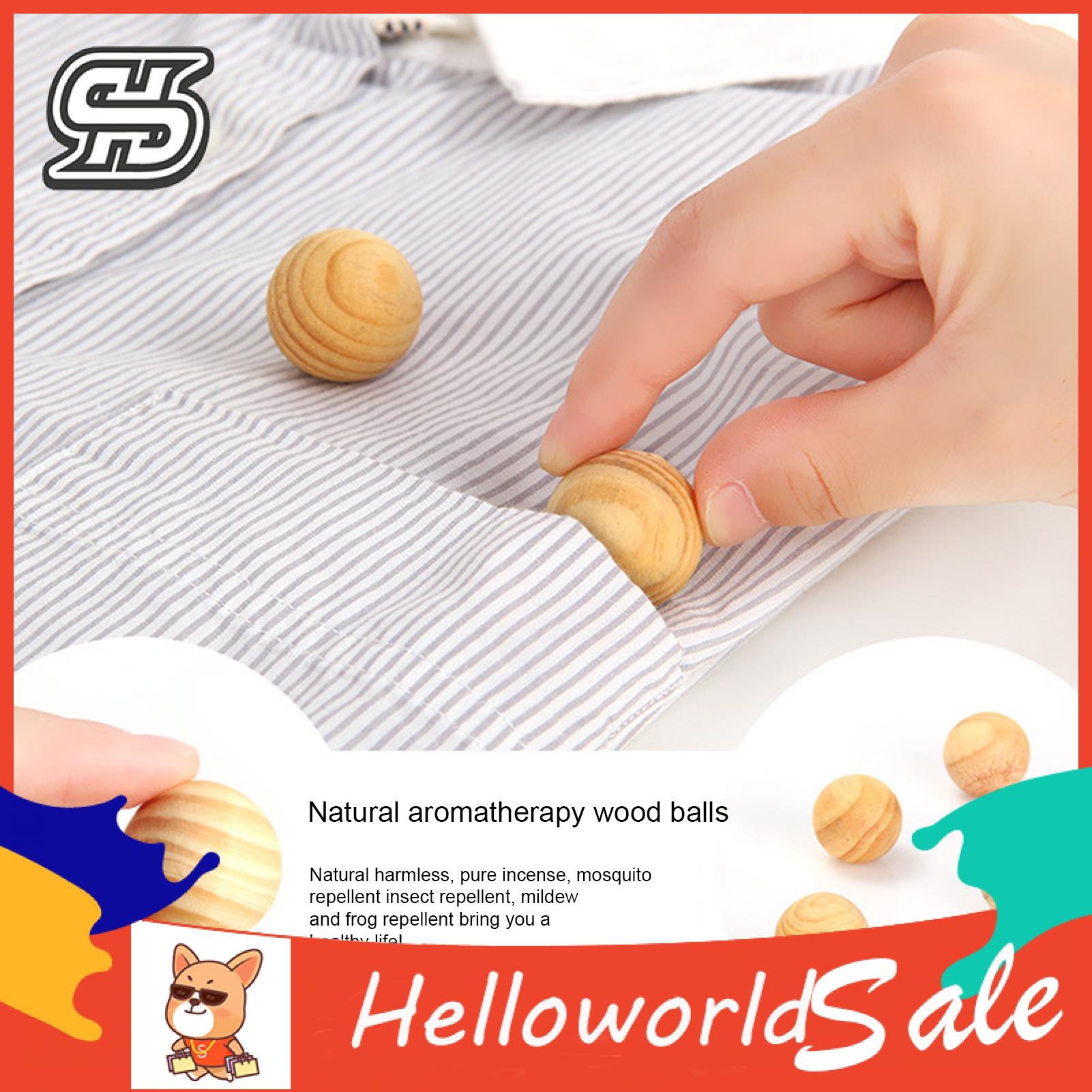 HelloWorld Cedar Wood Ball Moisture-proof Closet Deodorizer Cedar Block. 