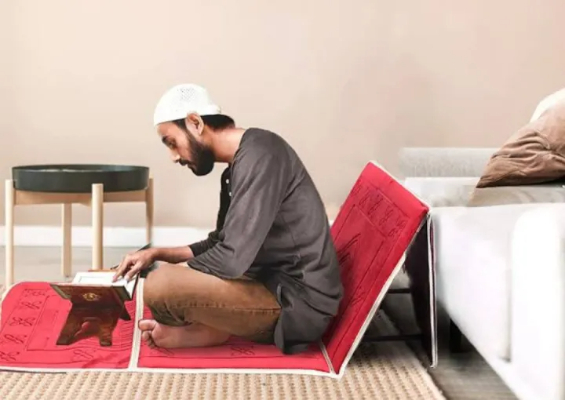 Foldable Luxury Relax Backrest Muslim Prayer Mat Carpet Islamic Recliner Chair Travel Recliner v