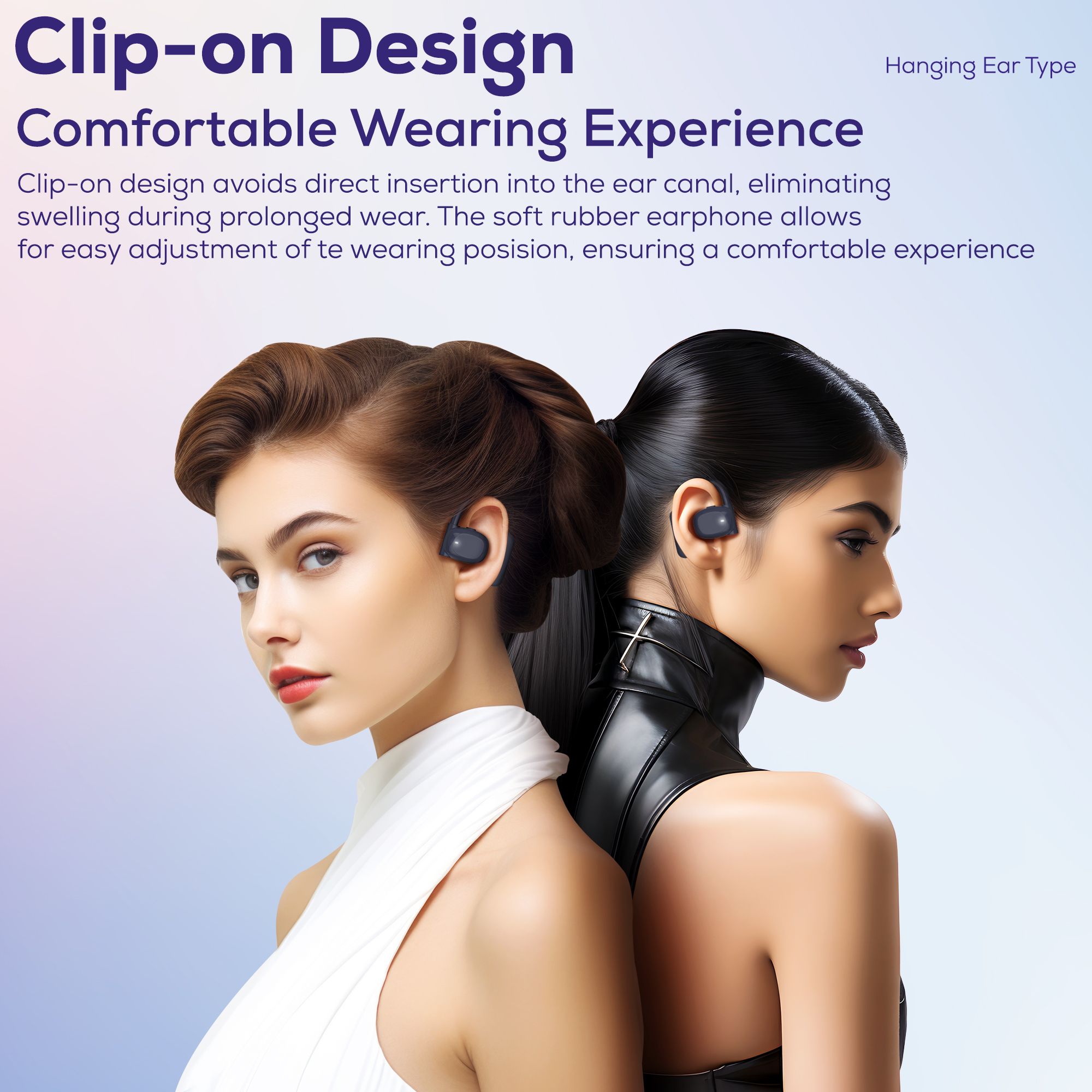 OpenBuds Open Ear Headphones,96H Playtime,Bluetooth 5.4 Wireless Earbuds,16.2mm drivers with Ergonomic Ear Hooks,Ultra-Comfort,Lightweight,Fast Charging,Sweat Proof for Running,Workout,Sport-1 Year Warranty. 