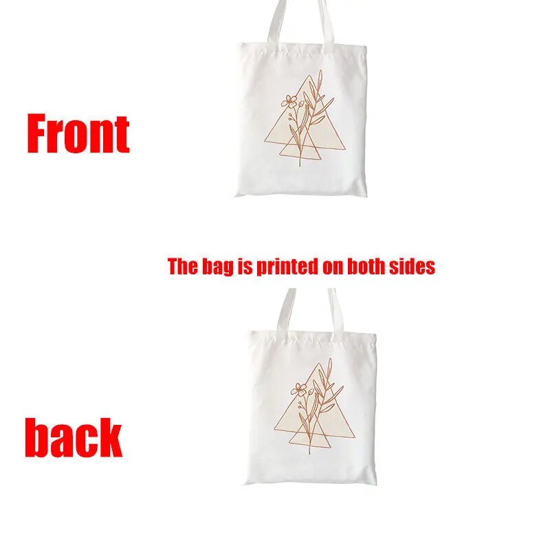 Flower Print Canvas Tote Bag Totes Aesthetic Bags for Women Shopper Shopping Bag Back To School Gift for Teacher Bolsa Feminina. 