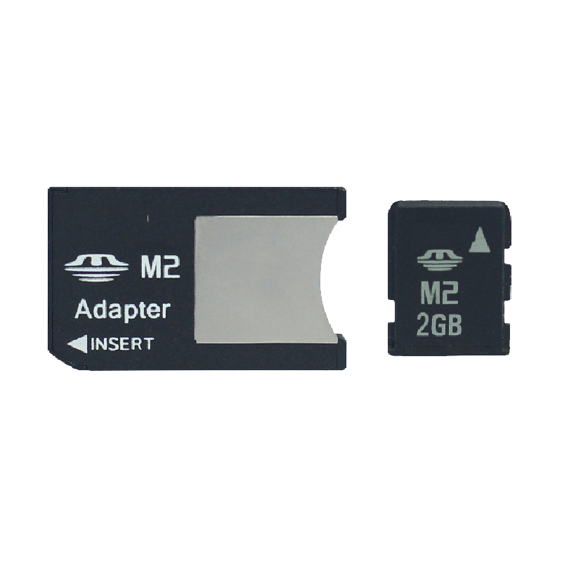 M2 Card with Adapter Memory Stick 512MB 1GB 2GB 4GB 8GB Micro into Memory Stick Pro Duo MS PRO DUO. 