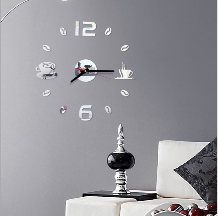 3D Acrylic Decorative Wall Clock Mirror Wall Stickers DIY Home