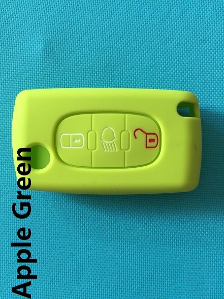 1pc soft silicone rubber car key cover case rotect 3 buttons fob For Citroen C2 C3 C4 Picasso Xsara C5 C6 C8 For Peugeot. 
