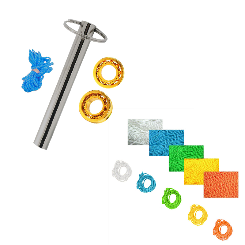 Magicyoyo 1 Set 2 Metal Yoyo 10 Ball Bearings + Bearing Remover & 25Pcs 100% Polyester Professional Yoyo Strings for Responsive and Unresponsive Yoyos,Random Color. 