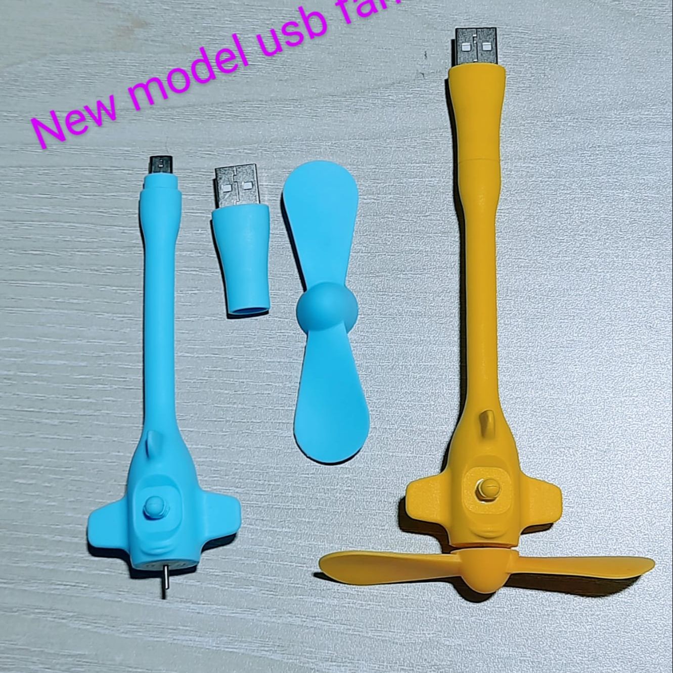 For Power Bank Notebook Computer Summer Gadget Creative USB Fan Flexible Portable Mini Fan USB LED Light Lamp