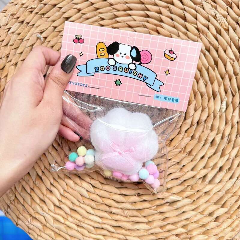The same ultra soft pinching and plush cat paw simulation mud animal footprint decompression toy. 