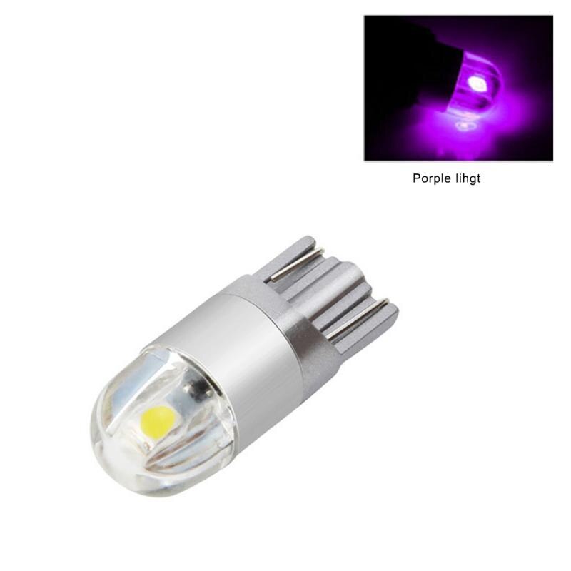 【VisioN Shop】purple T10 Car LED Reading Light Plate Light Lights External Light 2SMD 3030 194 168 Car LED Light Bulbs. 