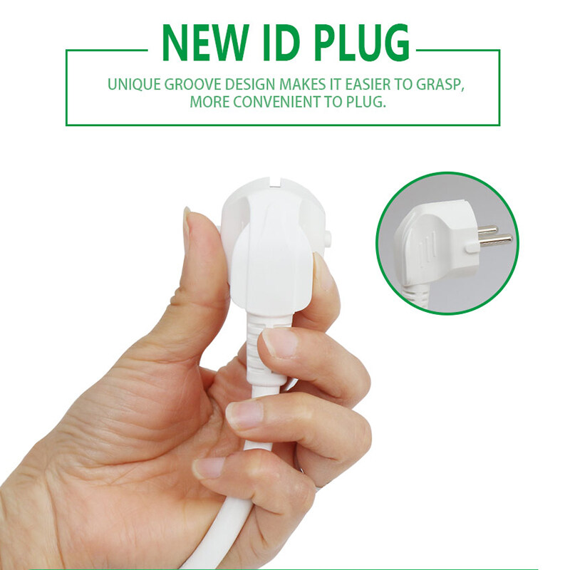 Bull 16A 3680W 3/4/5 Way AC Universal Outlets Plug Home Socket EU Plug Power Strip Overload Protection Extension Cord - 3-hole 3M gneu-g1030-30. 