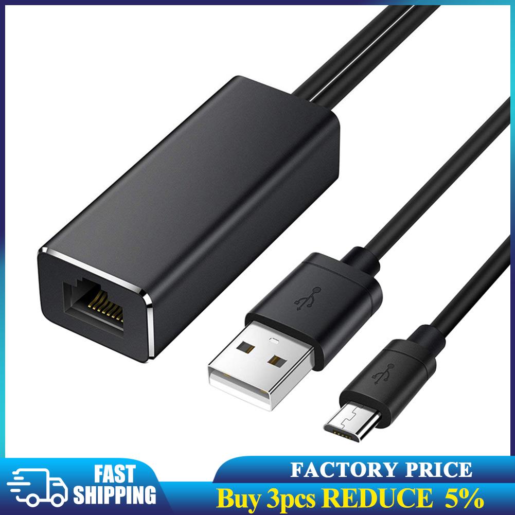 Ethernet Adapter for Amazon Fire TV Stick Google Home Mini Chromecast Ultra 2 1 Audio Micro USB to RJ45 Ethernet Adapter. 
