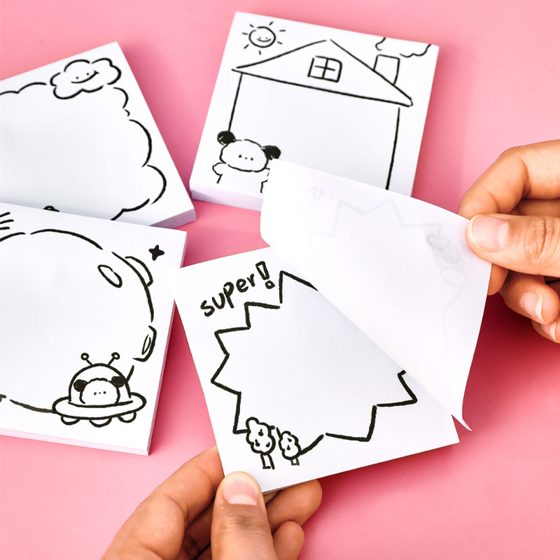 50 Sheets Cute Cartoon Dog Memo Pad Kawaii Sticky Notes Girl Diary DIY Decorative Scheduler Paper To Do List. 