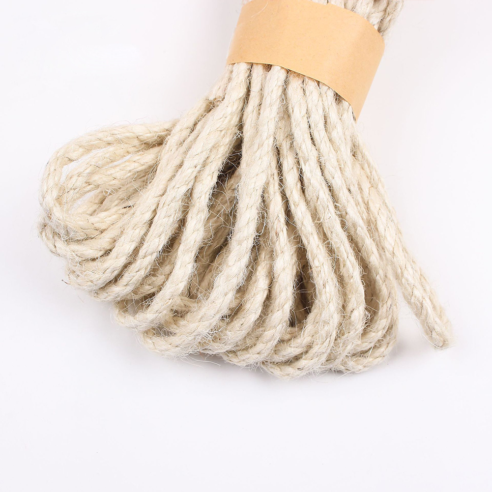 Qiunery Jute Twine For Cat Tree Tower 5mm Cat Scratcher Replacement Rope For Cat Scratching Post Crafts Gardening Hammock Home Decor(33FT). 