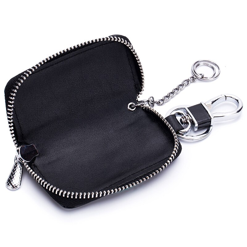 【happy one】CICICUFF Fashion Car Key Bag Unisex Crocodile Print Zipper Keys Cow Split Key Organizer Case Wallet. 