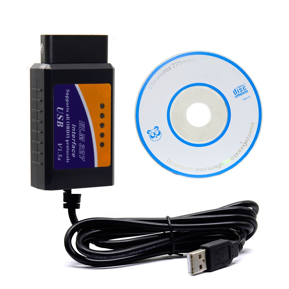 Newest ELM327 USB V1.5 OBD2 Car Diagnostic Scanner ELM 327 V 1.5 OBD 2 OBDII Interface PC-Based Auto Diagnostic-Tool OBD-II Scan. 