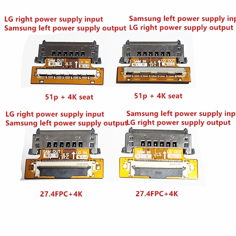 LVDS 51P FHD FPC to LVDS LCD Signal Transfer board Adapter LCD Line Interface Conversion Power Conversion Board Samsung to LG