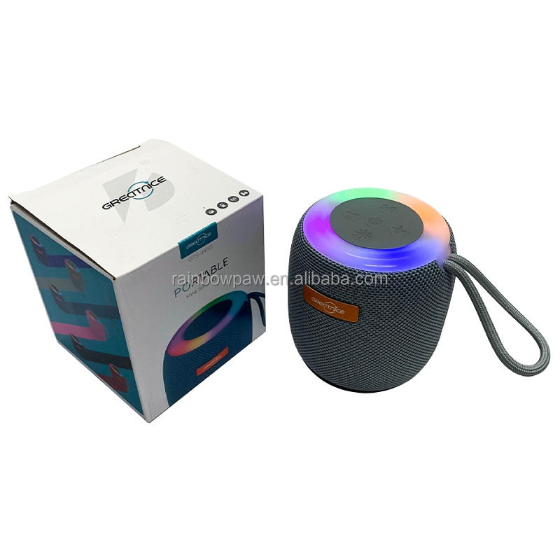 GREATNICE GTS-1468 Bluetooth, USB, TF Card & FM Radio Supported Speaker With RGB Lightning Effects. 