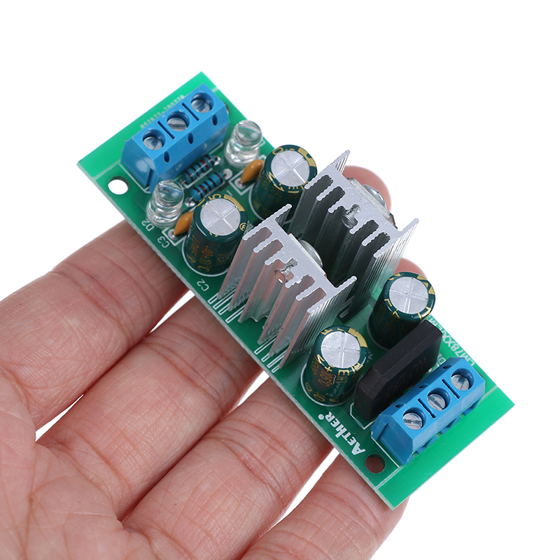 LM7812 + LM7912 ±12V dual voltage regulator rectifier bridge power supply module. 