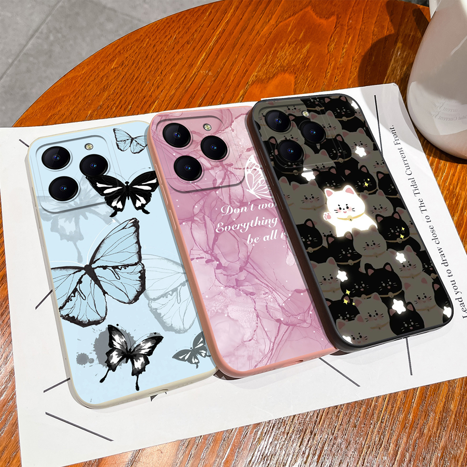 Phone Cover For Realme C63 C61 Cases Coconut Tree Camera Protector Back Covers For Realme C 63 61 Liquid Silicone Funda Coque. 