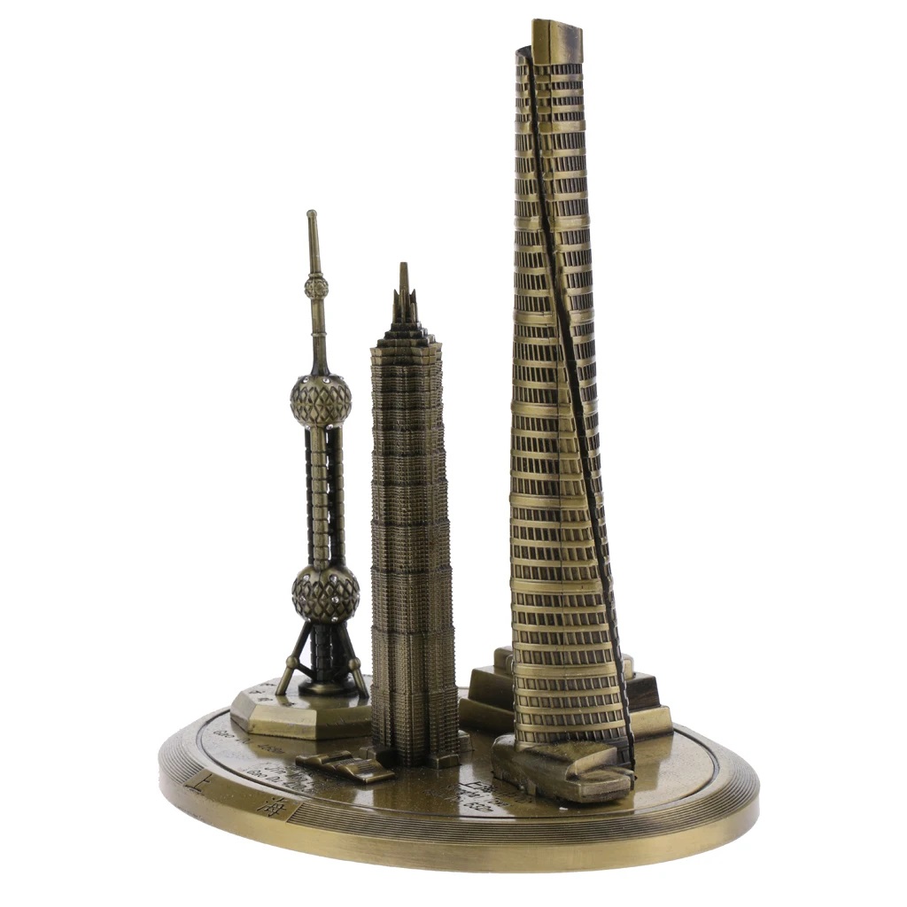 Shanghai Skyline Architecture Model Replica - Collectible Souvenir Building Decoration for Office or Home. 