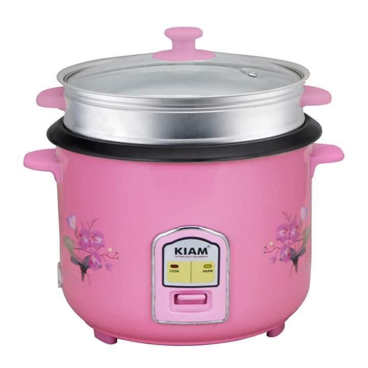 KIAM Rice Cooker 2.8 Liters Straight Full Body One Non Stick Pot 1000 Watts SBF-504