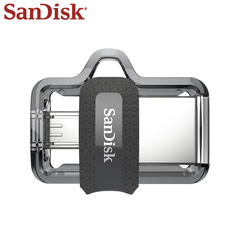 SanDisk OTG USB 3.0 Flash Drive 32GB 64GB 128GB 256GB Pen Drive Micro USB port Pendrive for Android phone Max 130Mb/s U Disk. 