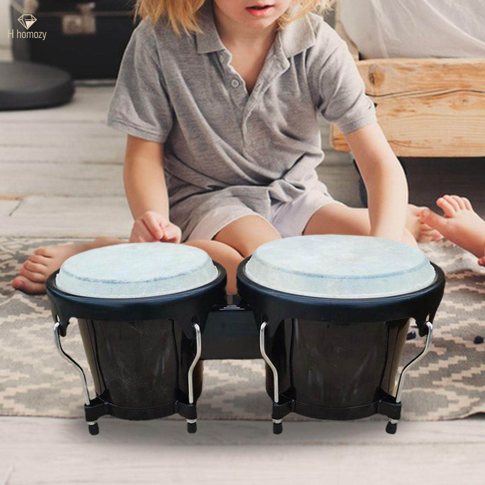 Bongo Drum Set Transparent Bongo Drums 6'' and 7'' Tunable Quality Bongo Drum for. 