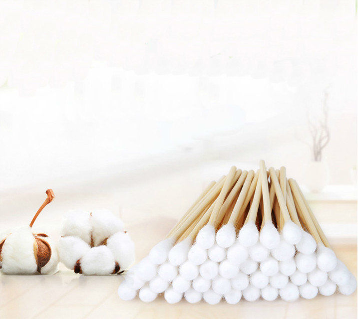 【Hey my home】10cm Swabs Extra Long Wood Handle Applicator Q-tip. 