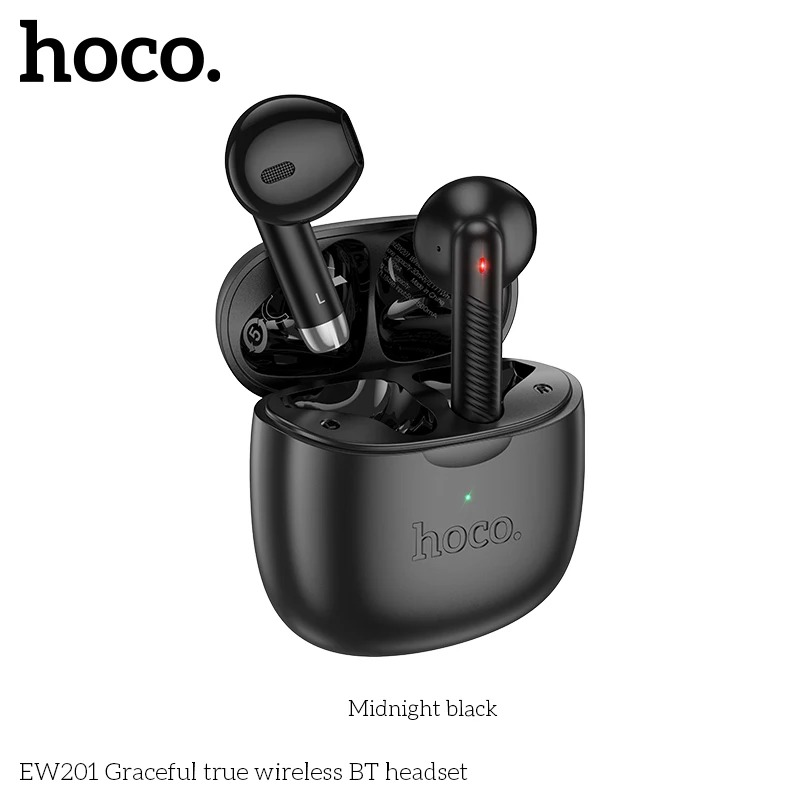 HOCO EW201 TWS Wireless Bluetooth Earphone Waterproof Mini Earbuds With Microphone Touch Control Long Standby. 