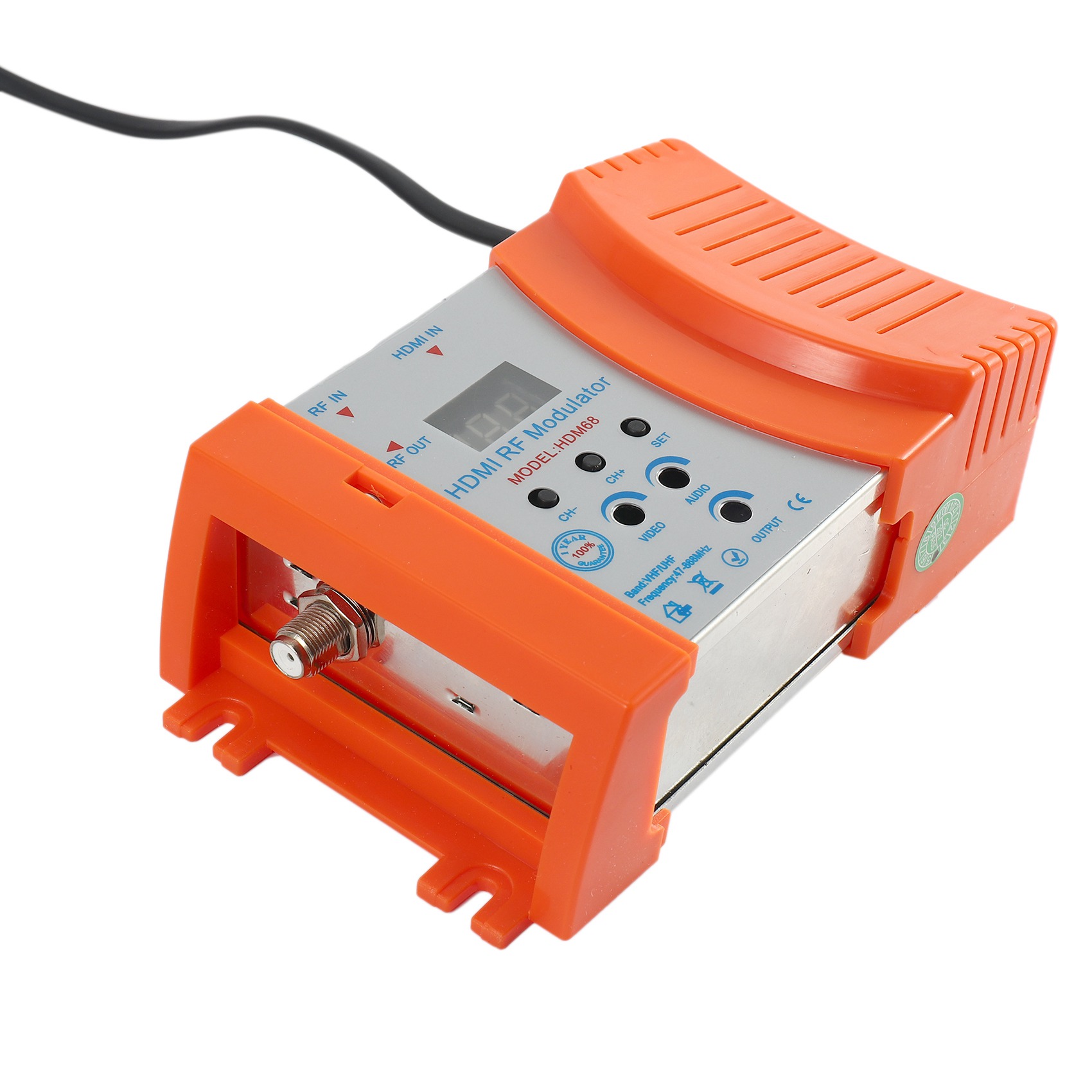 HDM68 Modulator Digital RF Modulator AV to RF Converter EU Plug. 