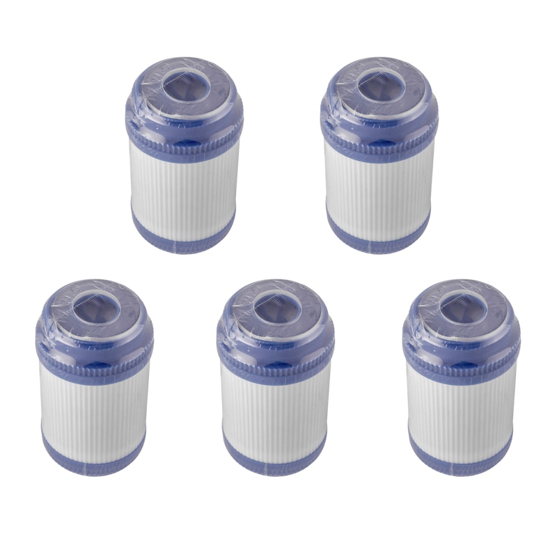 5Pcs/Set 5 Inch Water Purifier Udf Granular Activated Carbon Filter Cartridge Taste/Odor  For Reverse Osmosis-white. 