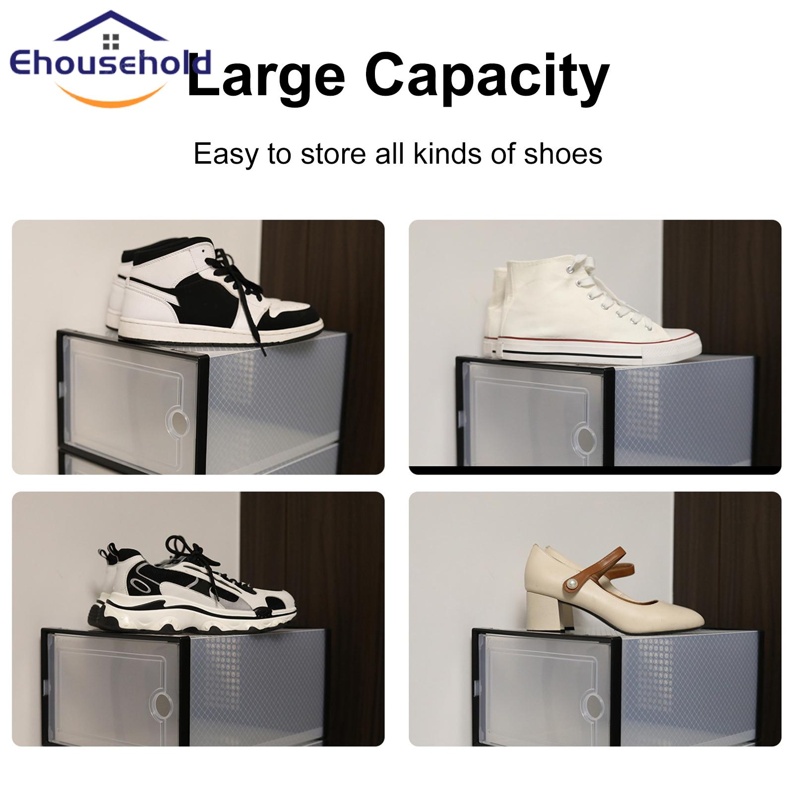 Transparent Shoe Box Maximize Storage Space with Clear Stackable Shoe Box Eco-friendly Transparent Shoes Container for Organizing Durable Shoe Boxes. 
