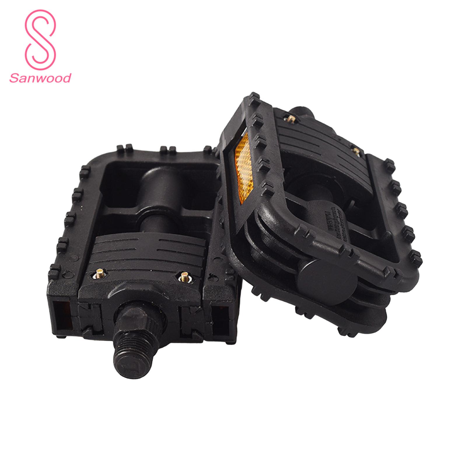 Folding Bicycle Pedals Ultra-light Folding Bike Pedals with Smooth Bearings Easy Installation Flat Pedals for Cyclists