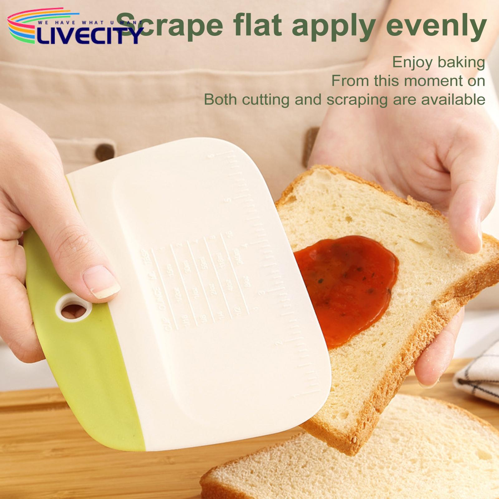 Bpa Free Pastry Scraper Multifunctional Dough Scraper with Measu g Scale for Baking Bpa Free Dishwasr Safe Kitcn Tool for Bread Cake Pizza Easy to Use Bench Cutter Dough Cutter. 