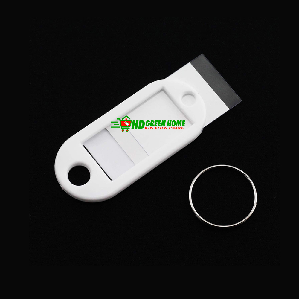5/10 pcs x Plastic Key Tag with Split Ring Label Window ID Label Keyring Key Tags Key Holder. 